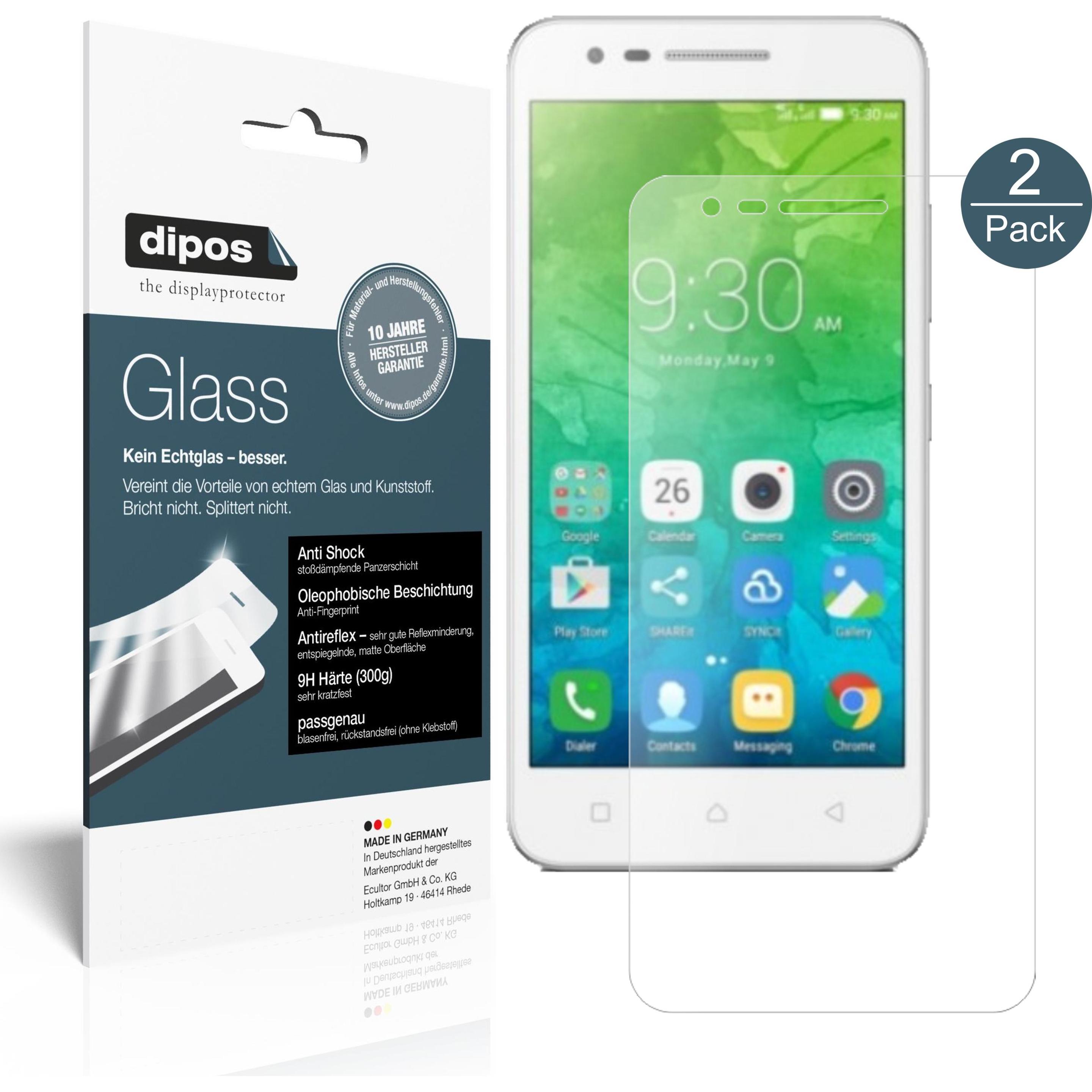 Dipos Displayschutz Anti-Shock (1 Stück, Lenovo C2), Smartphone Schutzfolie, Transparent