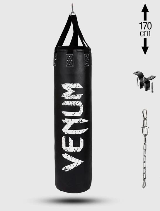 Produktbild Venum Challenger Heavy bag + Ceiling Hook - Black/White - Filled - 170cm (170 cm, 50 kg)