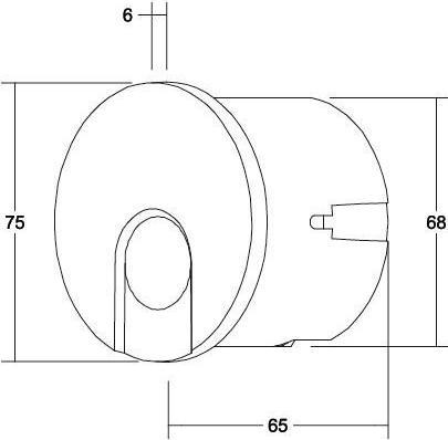 Actual product image Brumberg LED recessed luminaire WALL KIT68, IP20, round, Ø 7.5cm, 230V, 1.5W 3000K 70lm, Cri> 90, S (70 lm)