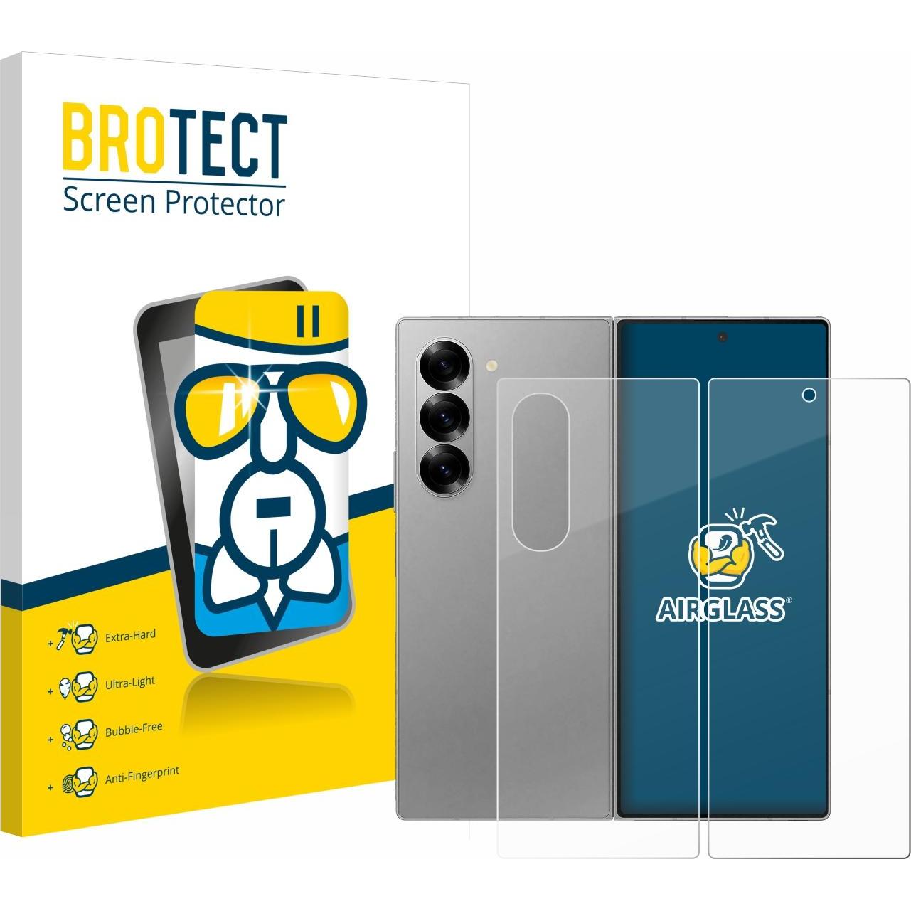 BROTECT Schutzglas Schutzfolie Glas Folie Displayschutz klar (1 Stück, Samsung Galaxy Z), Smartphone Schutzfolie, Transp...