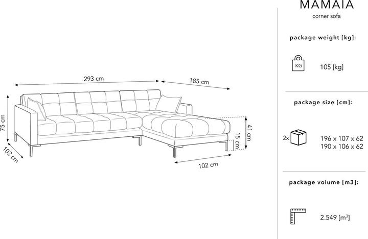 Actual product image Micadoni Mamaia (Corner sofa)