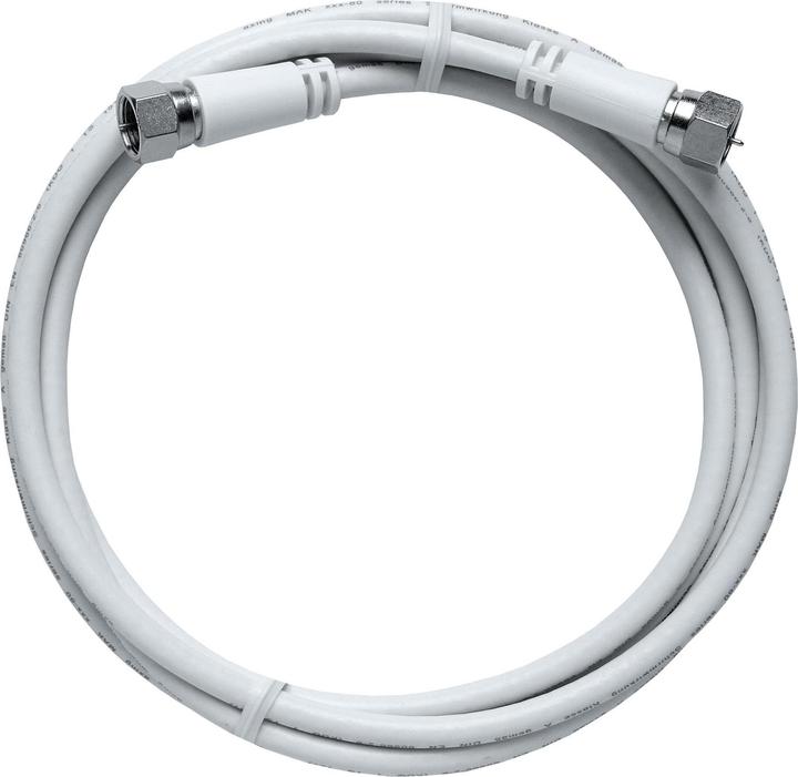 Actual product image Axing MAK35080 3.5m F Type White Coaxial Cable (85 dB, Antenna cable)