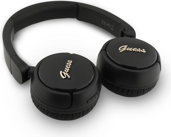 Actual product image Guess Headphones Bluetooth 5.3 Metal Logo Script black (30 h, Wireless)