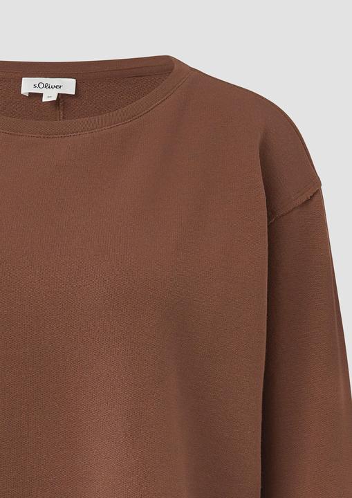 Produktbild s.Oliver Sweatshirt Verkürztes Sweatshirt mit Naht-Details (46)