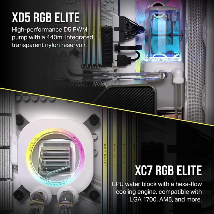 Actual product image Corsair CPC Hydro X iCUE XH405i RGB Kit white