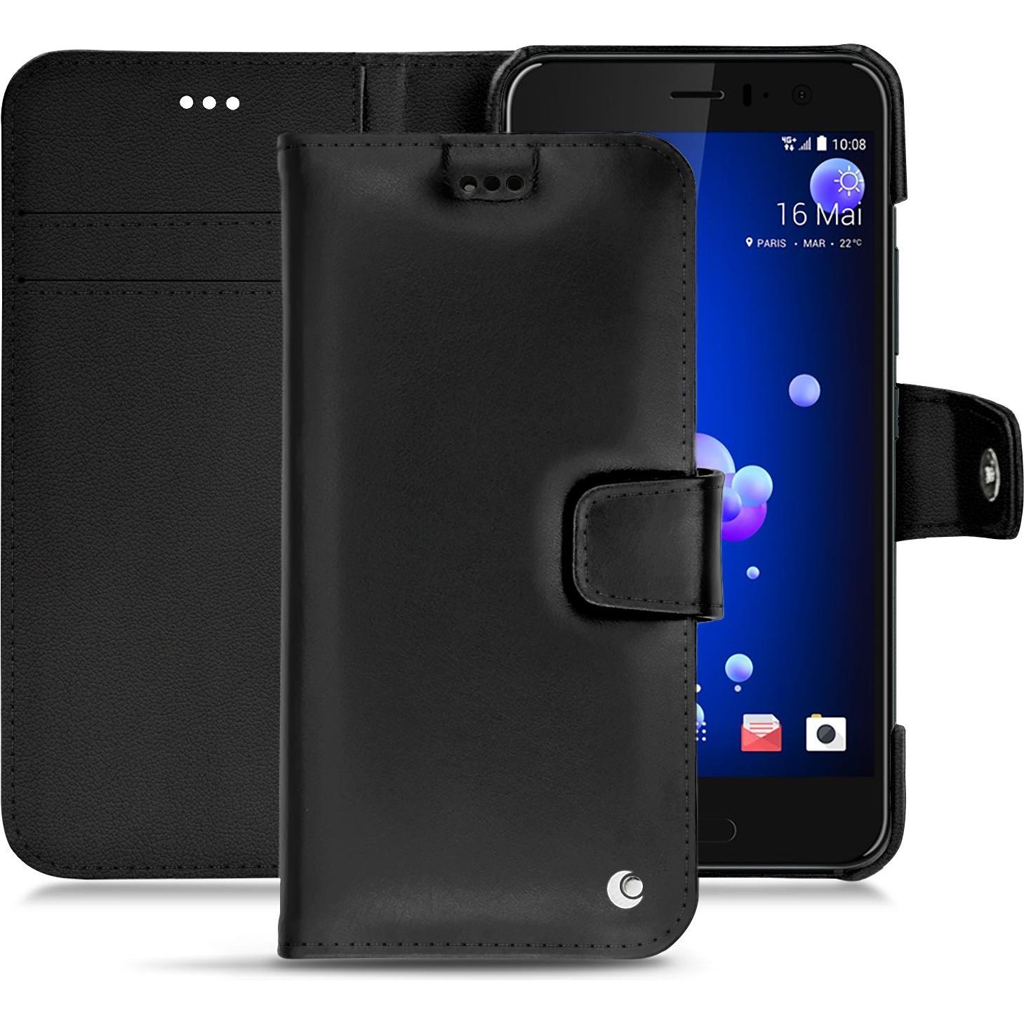 Thumbnail - Noreve Lederschutzhülle Wallet (HTC U11), Smartphone Hülle, Schwarz