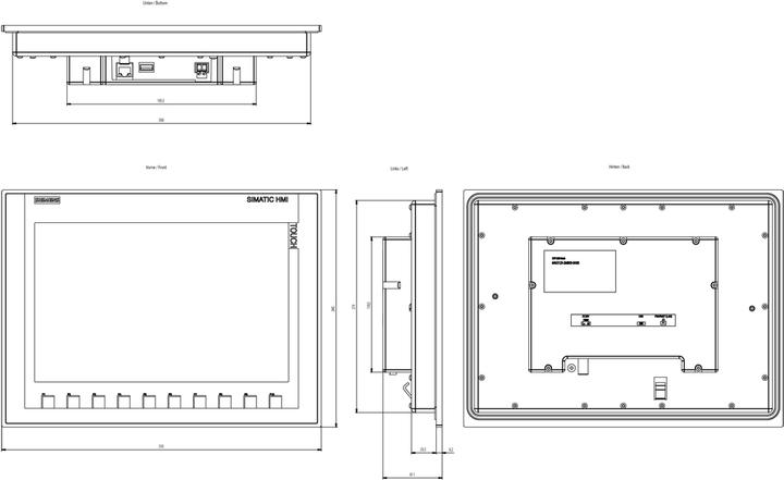 Produktbild Siemens SIMATIC HMI KTP1200 12" TFT PROFINET