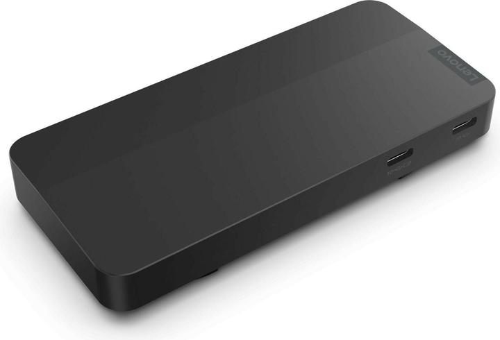 Actual product image Lenovo USB-C Dual Display Travel Dock (w/ adapter) (USB-C, 7 ports)