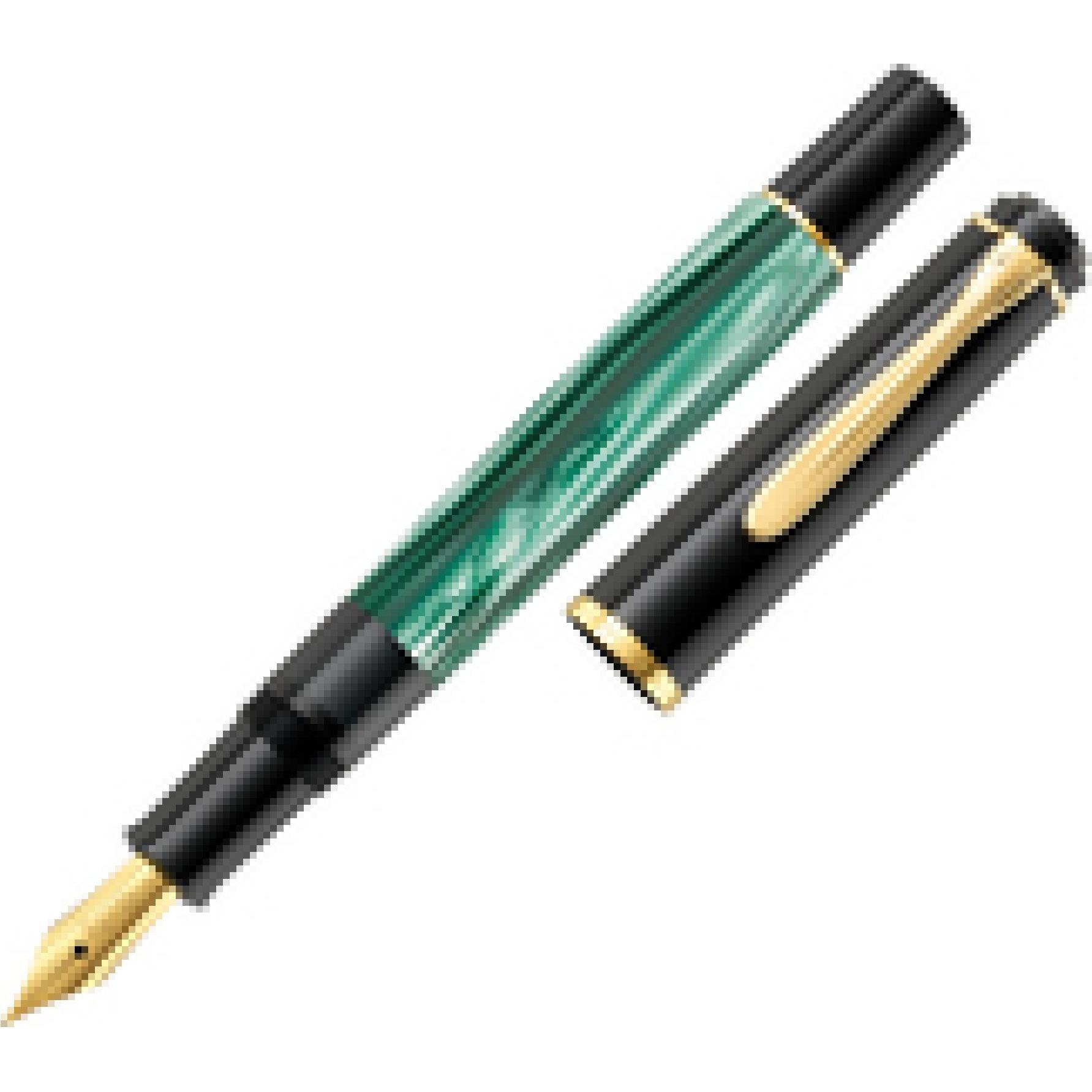 Pelikan, Penne, Penna Stilografica (Verde Marmorizzato, 1 X)