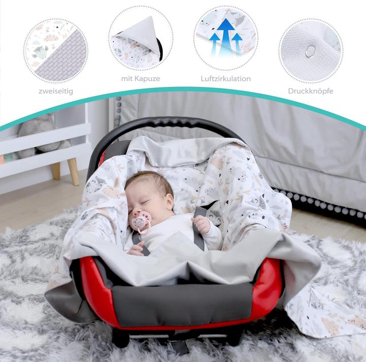 Produktbild Totsy Baby Einschlagdecke für Babyschale (90 x 90 cm) (90 x 90 cm)