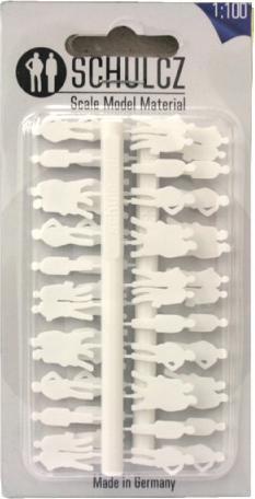 Hermoli Figuren Detail 1:100 weiss 40 stehende Personen