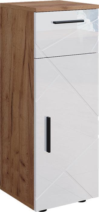 Gold power oak, White High Gloss