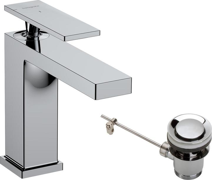 Productafbeelding hansgrohe Tecturis E ngreeps wastafelkraan 110 CoolStart met trekwaste chroom