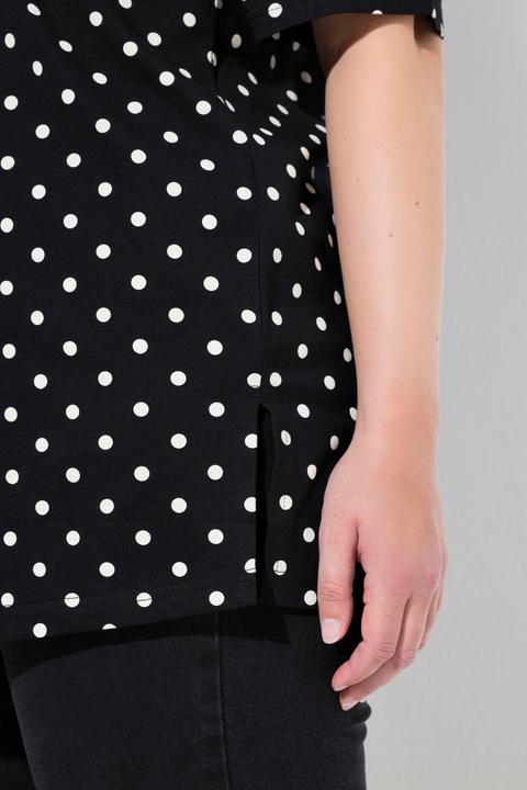 Actual product image Ulla Popken Polka Dot V-Neck Tee (60)