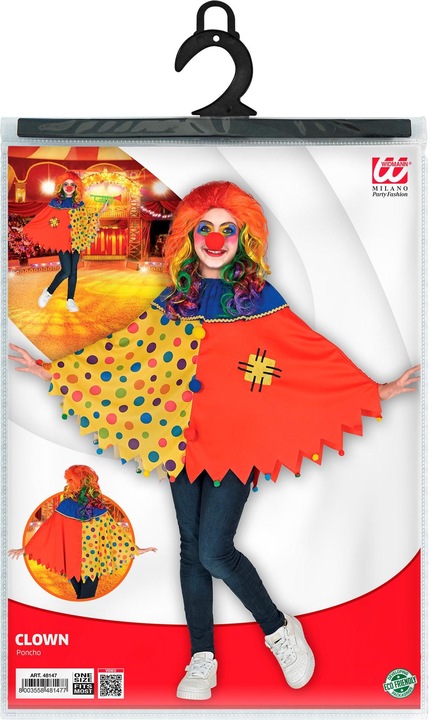 Produktbild Widmann CLOWN (Poncho), One Size Fits Most Children