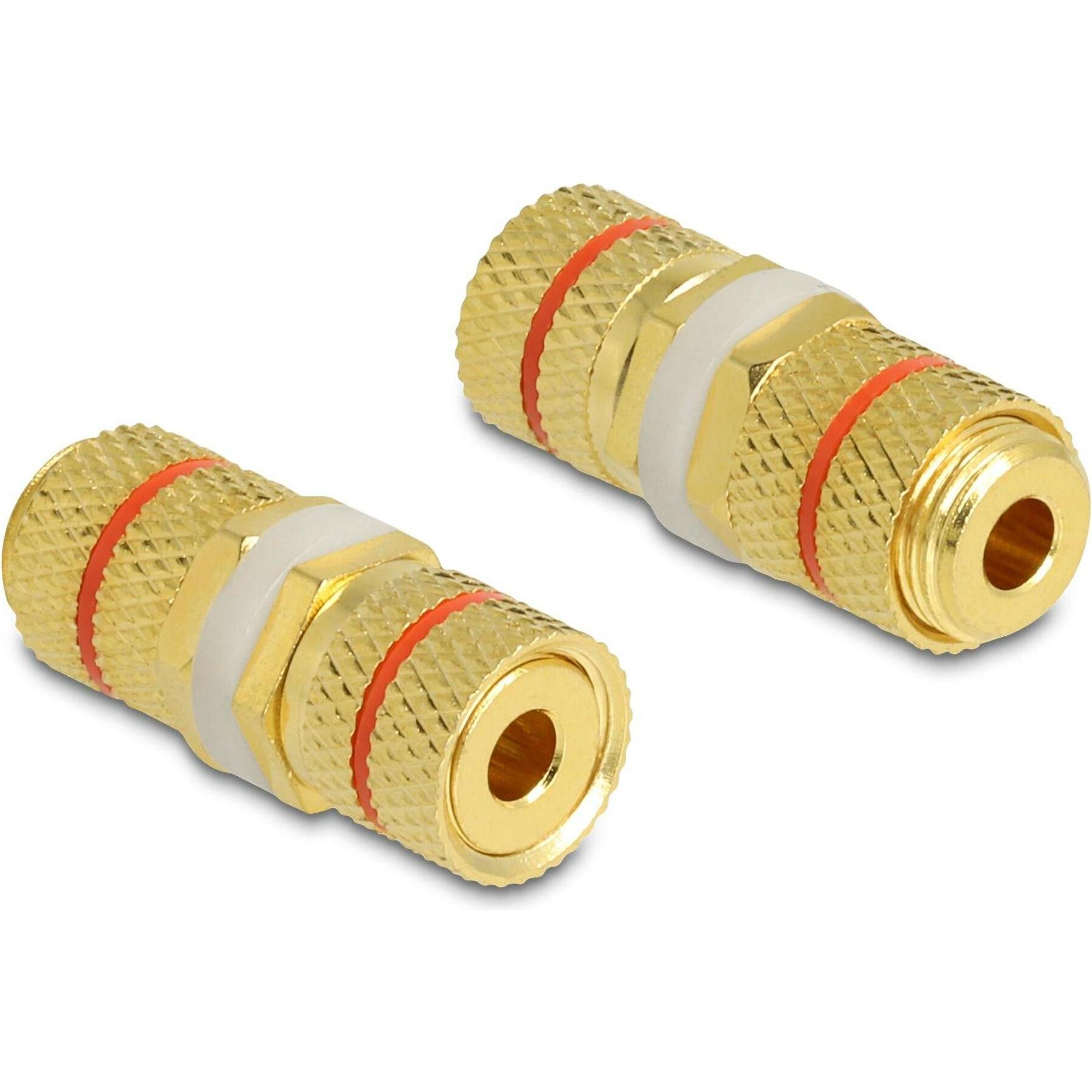 Delock Audio-Adapter Optik 1 Spezial - Spezial (Klinkenadapter), Audio Adapter, Rot, Gold