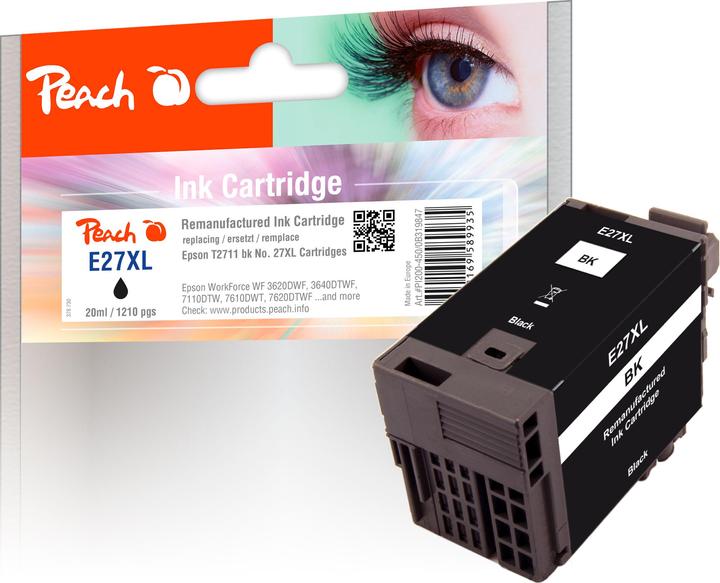 Produktbild Peach Tinte Epson T2711, No 27XL Black (BK)