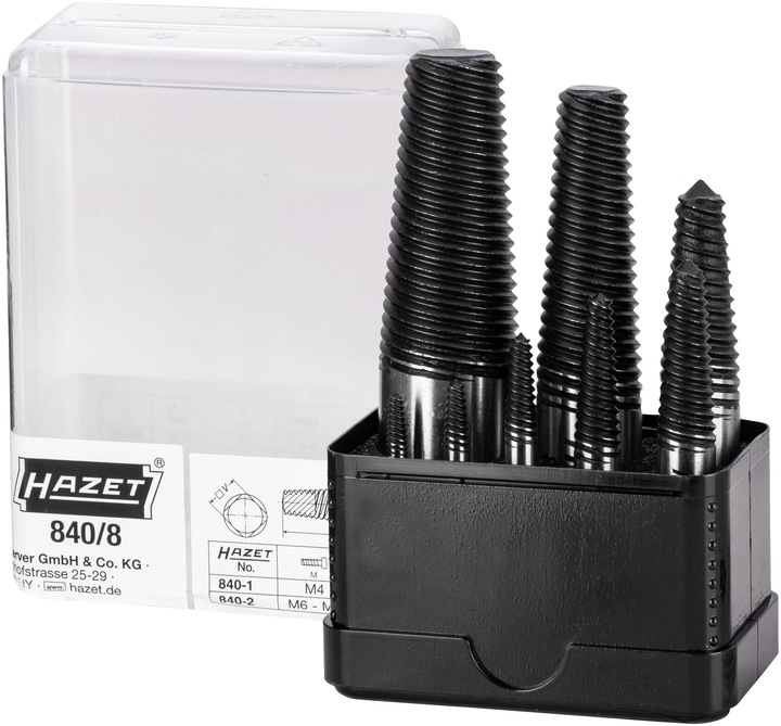 Actual product image HAZET Screw extractor set 840/8 ∙ Number of tools: 8