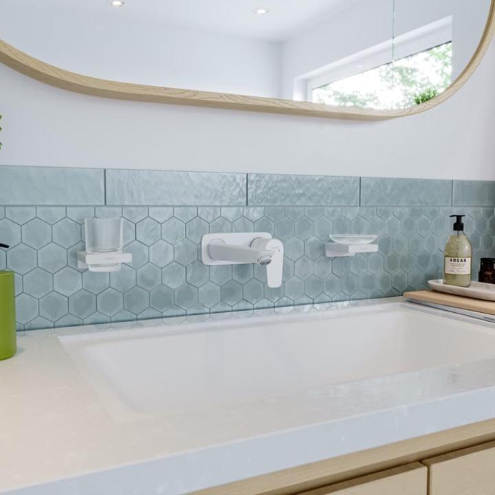 Actual product image hansgrohe Talis E 2-hole basin mixer (matt white)