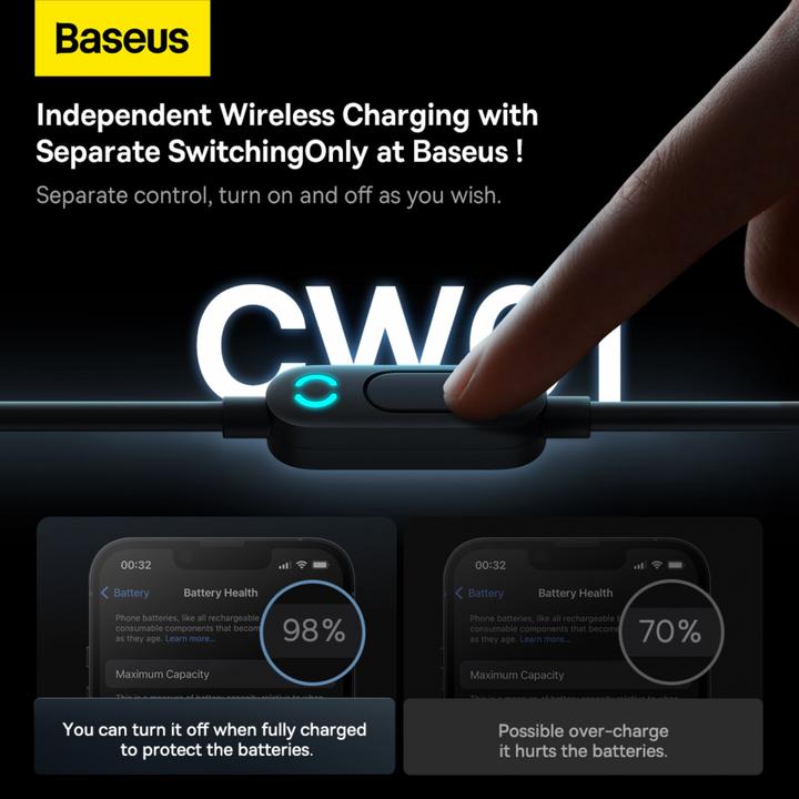 Productafbeelding Baseus Magnetische autotelefoonhouder CW01 aan ventilatierooster met autolader USB-C, 15W + 25W (zwart)