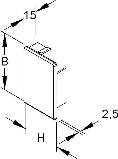 Produktbild Kleinhuis GmbH Co. KG Endstück 40x40 reinweiss RAL9010