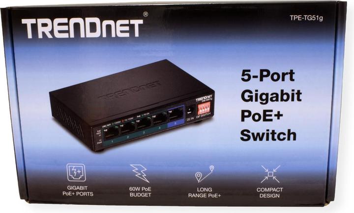 Produktbild Trendnet Switch 5-Port Gbit PoE+ (5 Ports)