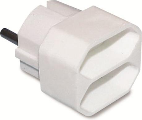 Actual product image Heitech Euro adapter plug 2gang (CEE 7/16, 2 x)