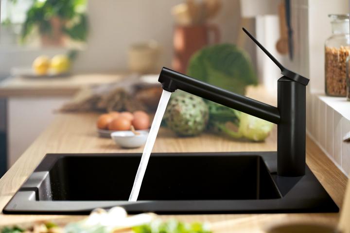 Actual product image hansgrohe Kitchen mixer with single-lever mixer Zesis M33 black 74802670