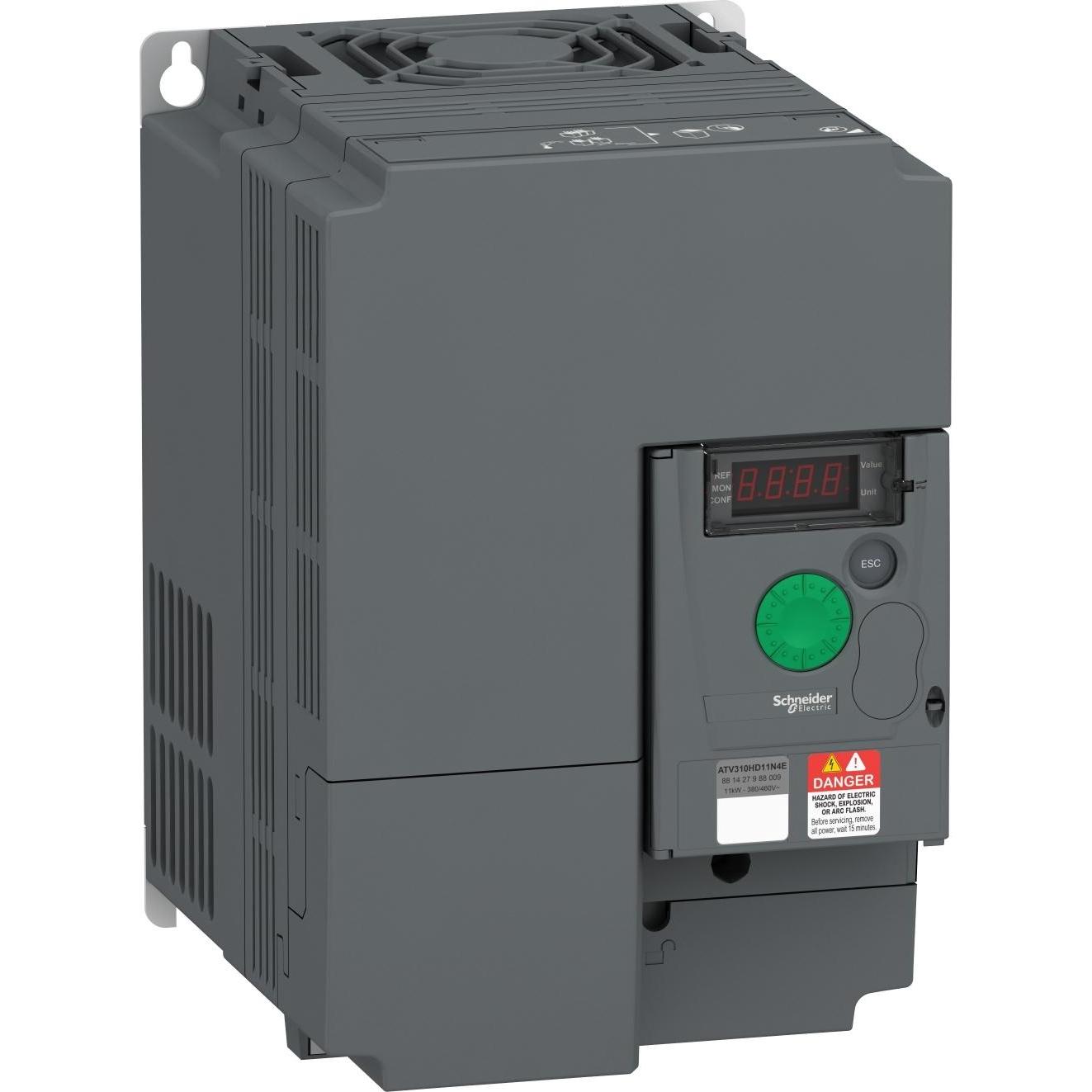 Schneider, Convertitore di frequenza, Inverter, Easy Altivar 310, 11kW, 380-460V AC, trifase, senza filtro ATV310HD11N4E