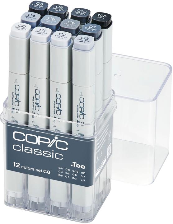 Actual product image Copic Grey tones CG (12x)
