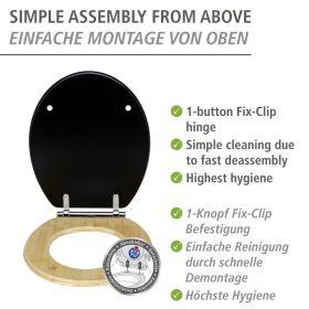 Produktbild Wenko WC-Sitz Bambusa Black, MDF