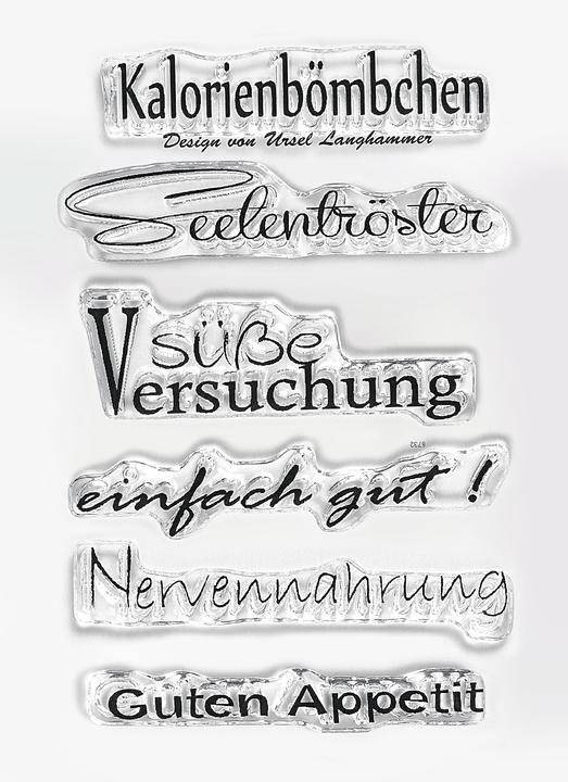 Actual product image Efco Clear stamp set "Guten Appetit", approx. 7,4x10,5cm