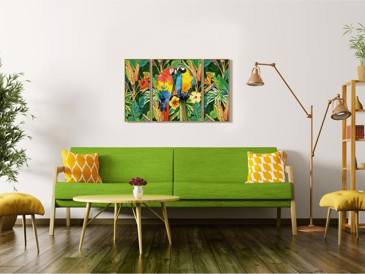 Actual product image Schipper Painting by numbers parrots in the rainforest