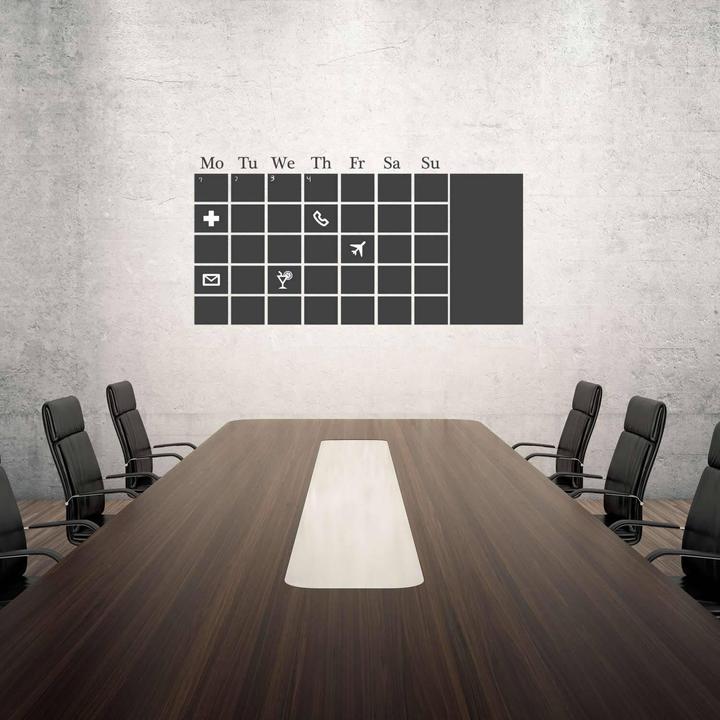 Walplus Chalkboard Calendar Black (120 x 90 cm)