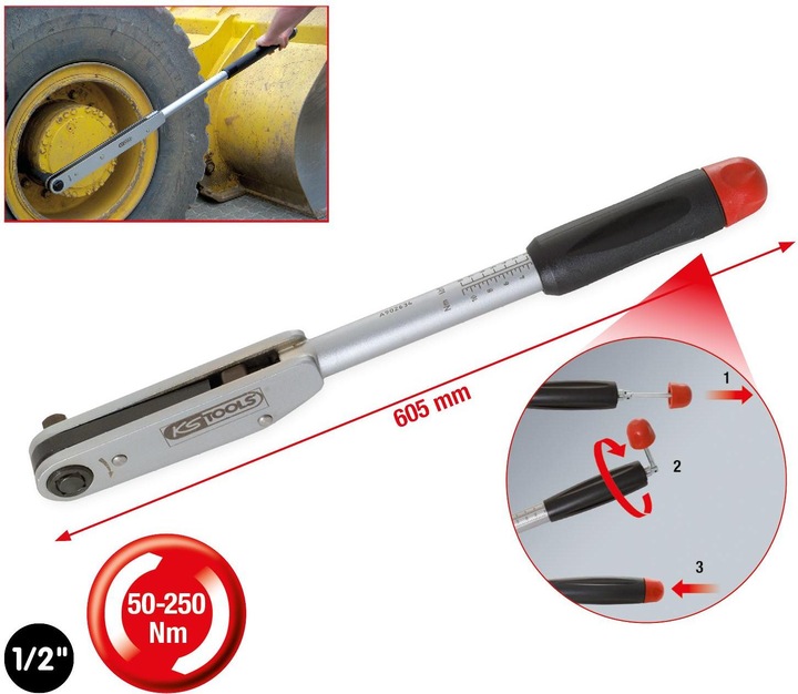Immagine prodotto KS Tools 516.3535 (1/2", 50 Nm, 250 Nm)