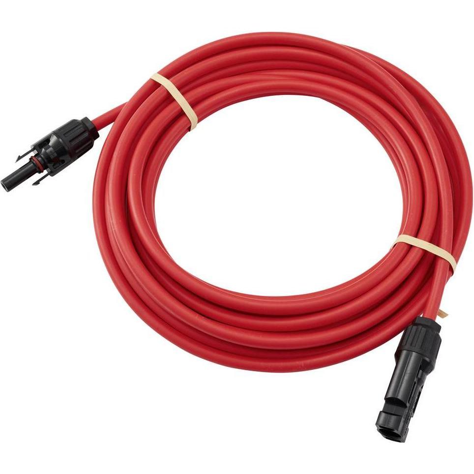 Tru Components, Accessori per generatori di corrente, PV-Solar-Verlängerungskabel, Stecker auf Buchse, Rot, 5 m TC-13806200 Rot TRU C (Cavo solare)