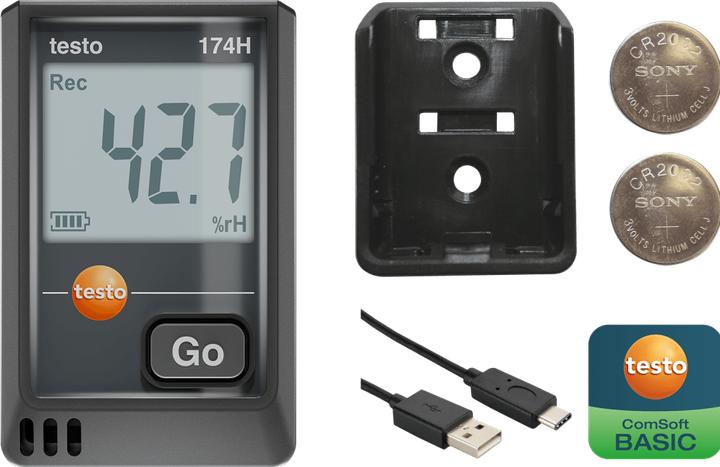 Image du produit Testo Enregistreur de données multiples 174H Variable mesurée (Mallette d'instruments de mesure)