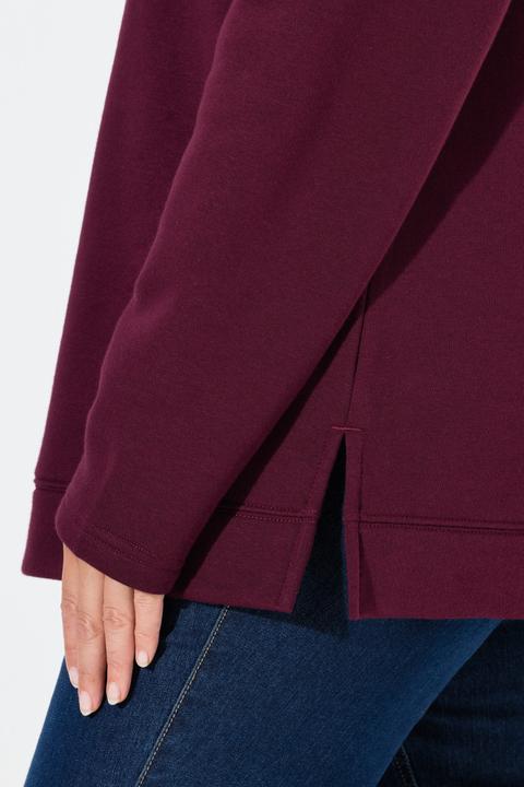 Produktbild Ulla Popken Sweatshirt, Kettenfransen, Stehkragen, Langarm (56)