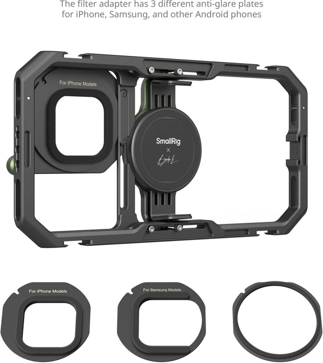 Immagine prodotto SmallRig 4596 x Brandon Li All in One Mobile Video Kit Full Quick Release Co design Edition (Gabbietta, Accessori per gabbie, Impugnatura)