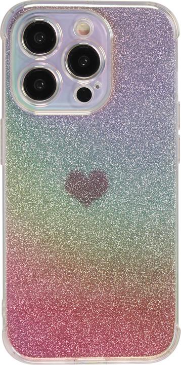 Actual product image PhoneLook Cover silicone bumper glitter blur with heart (Apple iPhone 15 Pro)