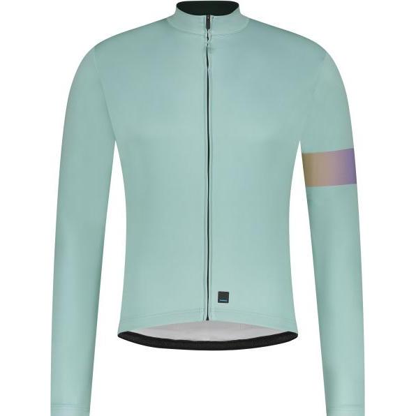 Shimano, Herren, Velotrikot, Vertex Long Sleeve Jersey Printed Transparent Blue XXL (XXL), Transparent, XXL