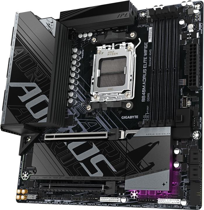 Produktbild Gigabyte B840M AORUS ELITE WIFI6E (AM5, AMD B840, mATX)