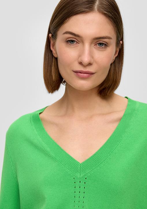 Actual product image s.Oliver Strickpullover Strickshirt mit Lochmuster (32)