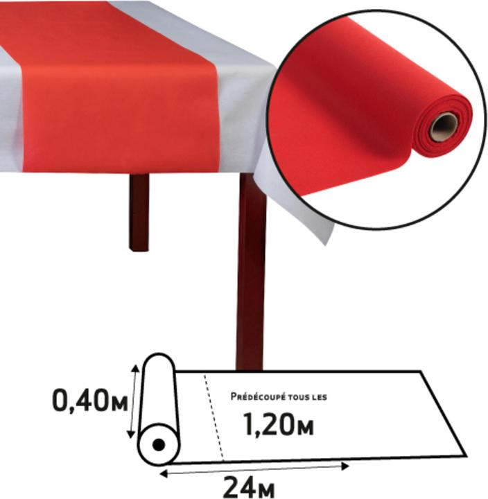 Actual product image PROnappe Table runner airlaid, red