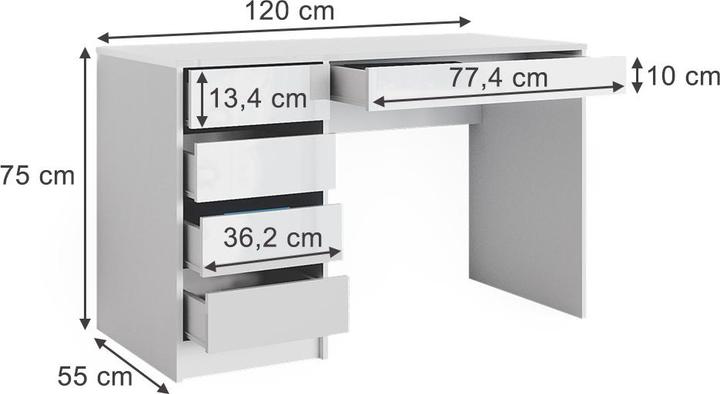 Actual product image Vicco Sherry (120 x 55 x 75 cm)