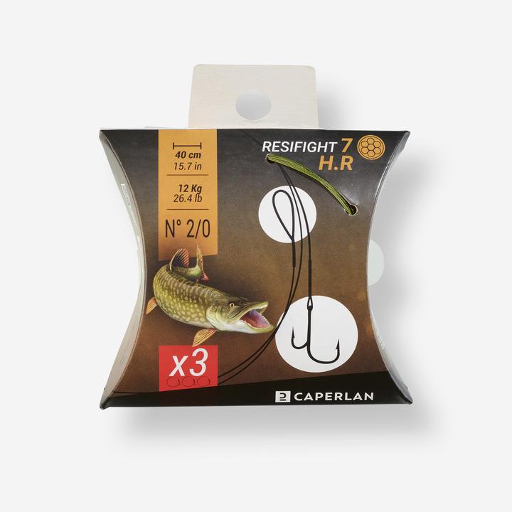 Immagine prodotto Caperlan Leader Ryderhook 12 kg 3 pezzi pesca predatori (40 cm)