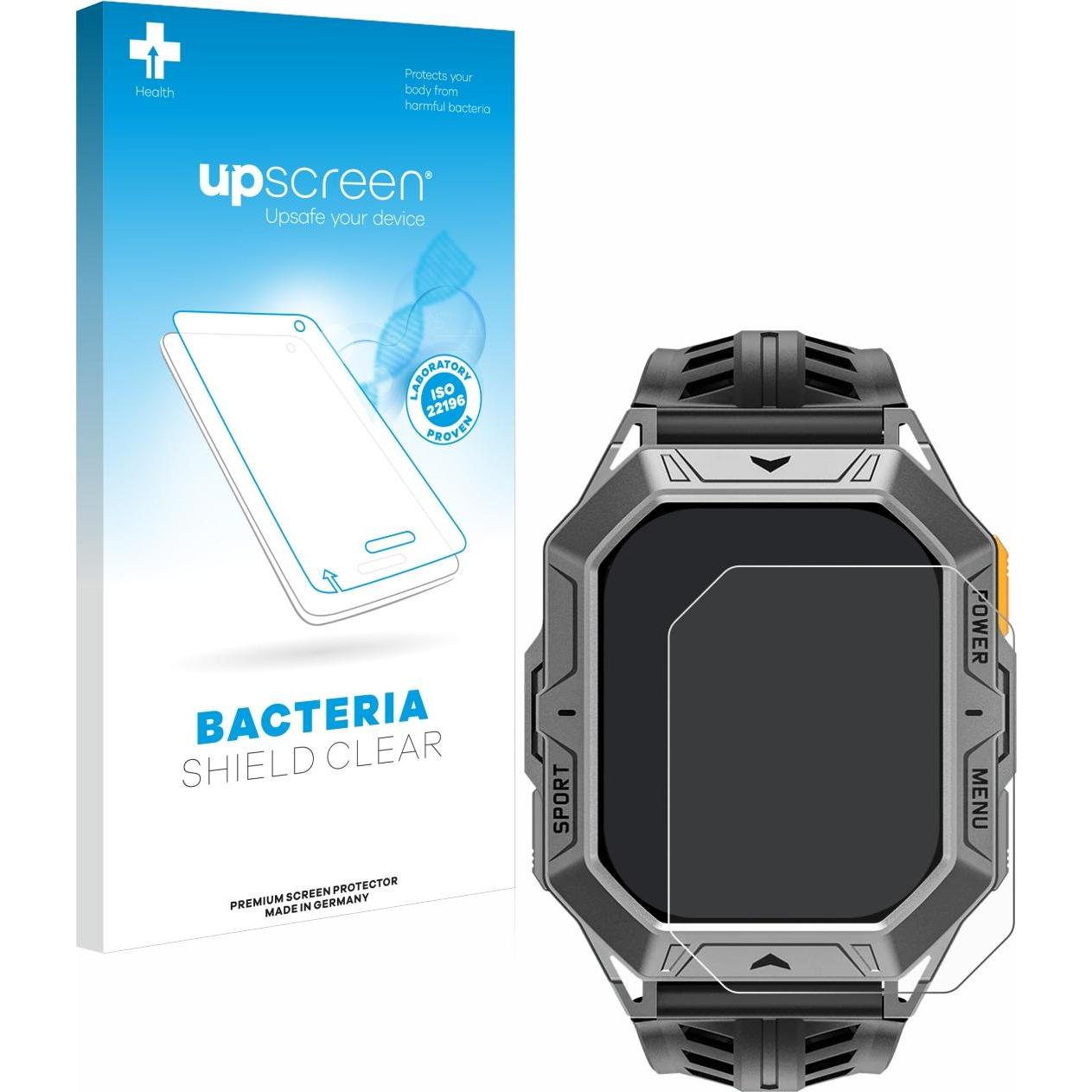 upscreen Schutzfolie Displayschutz Displayschutzfolie Folie Klar antibakteriell, Smartwatch Schutzfolie, Transparent