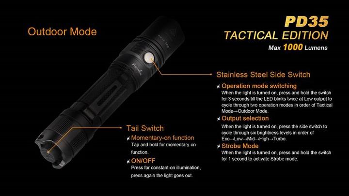 Produktbild Fenix Pd35 Tac (13.70 cm, 1000 lm)