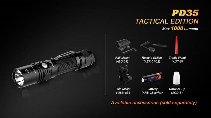 Produktbild Fenix Pd35 Tac (13.70 cm, 1000 lm)