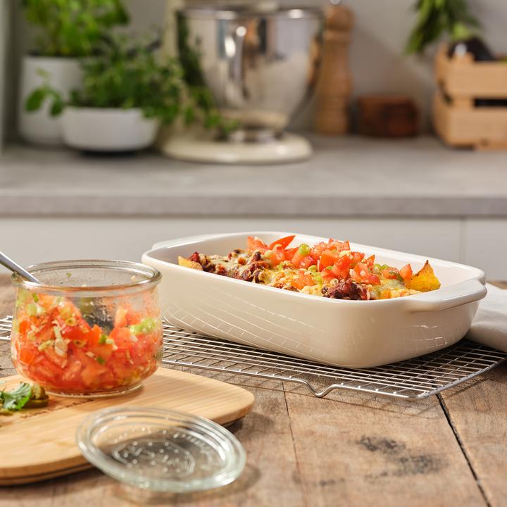 Produktbild KitchenAid overschaal met bamboe deksel - medium - amandel wit